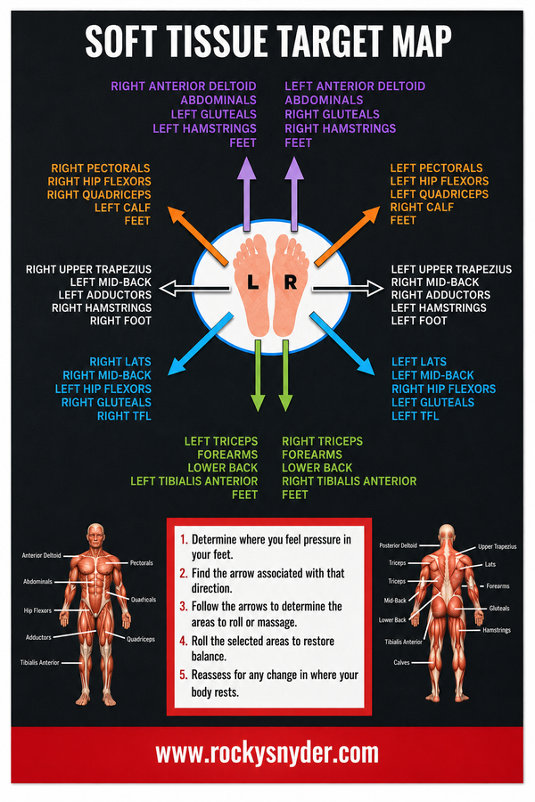 Soft Tissue Target Map - foot pressure guides where to foam roll